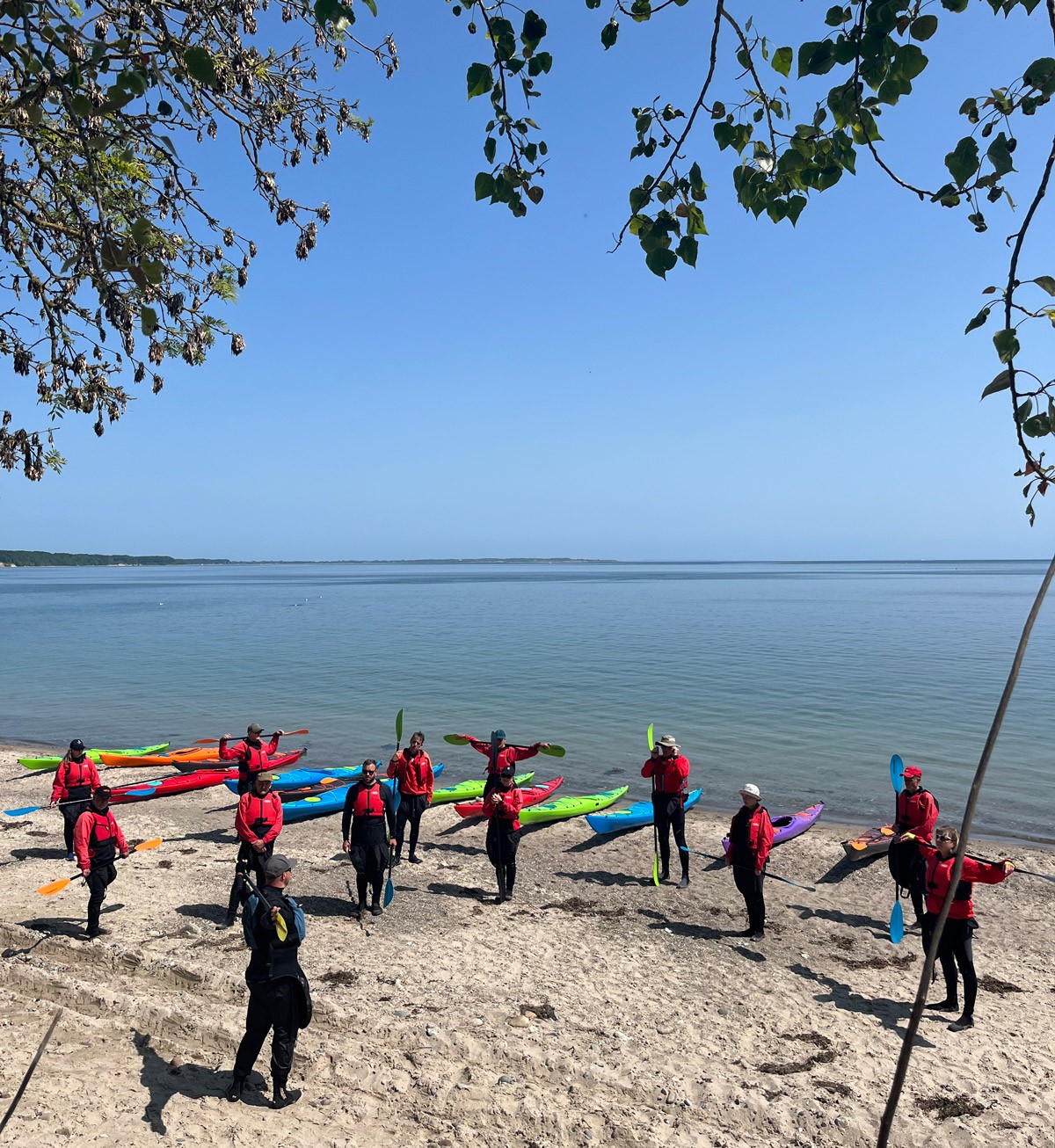 Havkajakkursus ved Gåsevig Haderslev i Sønderjylland.